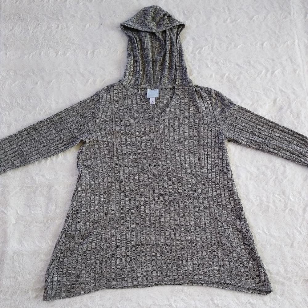 Dressbarn Sunday Long Sleeve Hooded Top